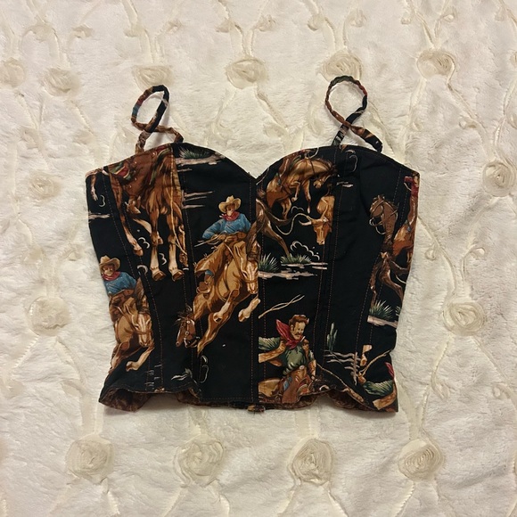 SET! Levi Strauss Light Blue Jeans & Custom Corset Horse Roping Cowboy Western - Picture 3 of 12